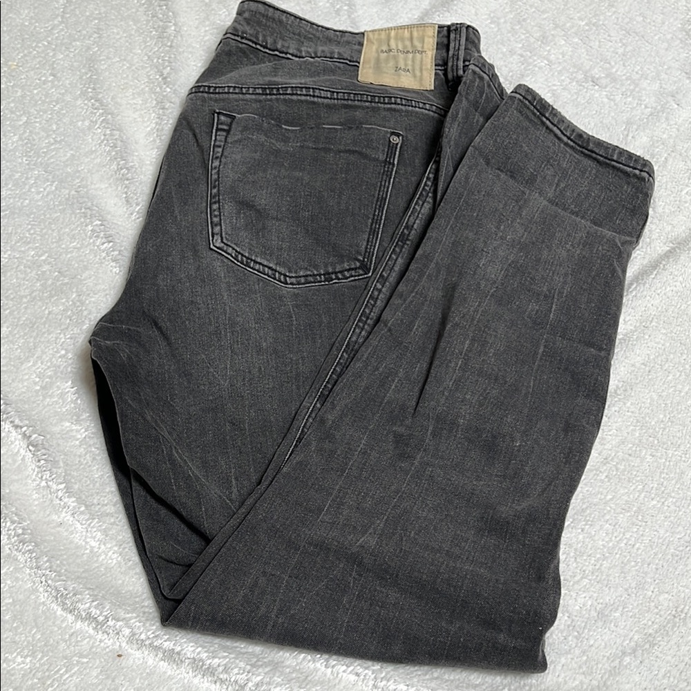 Zara Black Skinny Jeans with Soft Denim